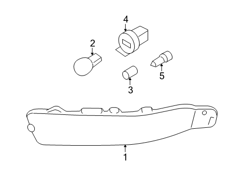 2007 Ford Mustang Bulbs Park/Marker Lamp Diagram for 4R3Z-13200-AA