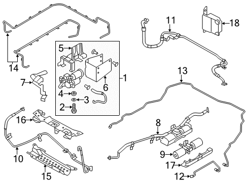 2011 Infiniti QX56 Ride Control Sensor Assembly-Height, Rear Diagram for 53820-1LA0A