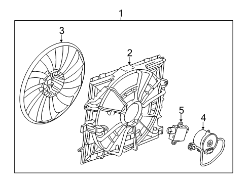 2014 Cadillac ATS Cooling System, Radiator, Water Pump, Cooling Fan Module Diagram for 22761222