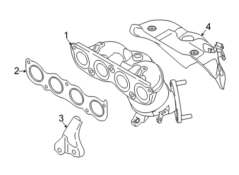 2022 Kia Forte Exhaust Manifold MANIFOLD CATALYTIC A Diagram for 285102ELG0