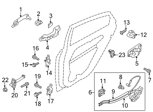 2014 Kia Optima Rear Door Power Window Sub Switch Assembly Diagram for 935802T500