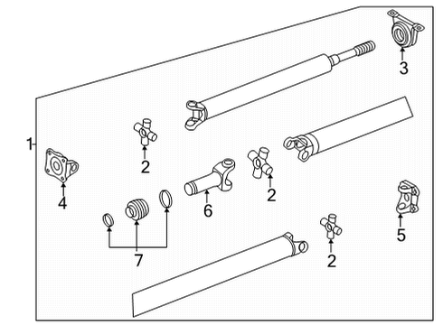 2018 Ford E-350 Super Duty Drive Shaft - Rear Coupling Diagram for AC2Z-4865-A