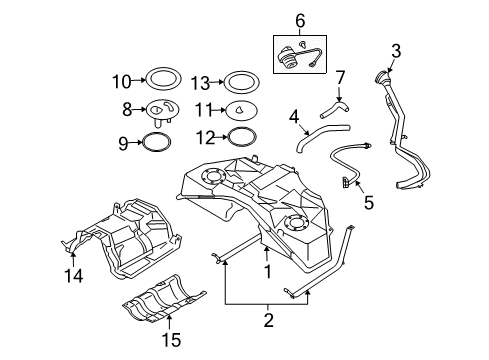 2013 Infiniti EX37 Senders Tube Assy-Filler Diagram for 17221-1UX0C