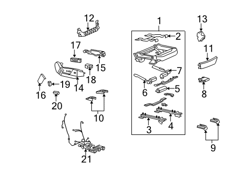 2009 Cadillac CTS Tracks & Components Harness Diagram for 25780747