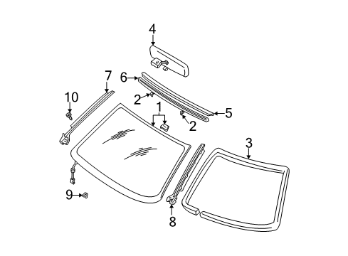 2002 Nissan Maxima Rear Seat Components Rear Seat Armrest Assembly Diagram for 88700-5Y502