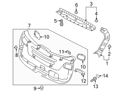 2017 Hyundai Santa Fe Sport Interior Trim - Lift Gate Cover-Tail Gate Emergency Handle Diagram for 81235-4Z500-NBC