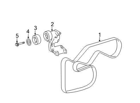 2010 Toyota Camry Belts & Pulleys Serpentine Tensioner Diagram for 16620-0V010