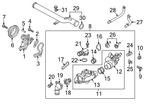 2015 Kia Sedona Powertrain Control Oxygen Sensor Assembly, Rear Left Diagram for 392103CBC0