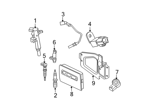 2009 Dodge Ram 1500 Ignition System Cable-Ignition Diagram for 68028431AB