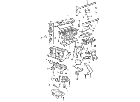 1997 Plymouth Grand Voyager Engine Parts, Mounts, Cylinder Head & Valves, Camshaft & Timing, Oil Pan, Oil Pump, Balance Shafts, Crankshaft & Bearings, Pistons, Rings & Bearings Pump Engine Oil Diagram for 4694304