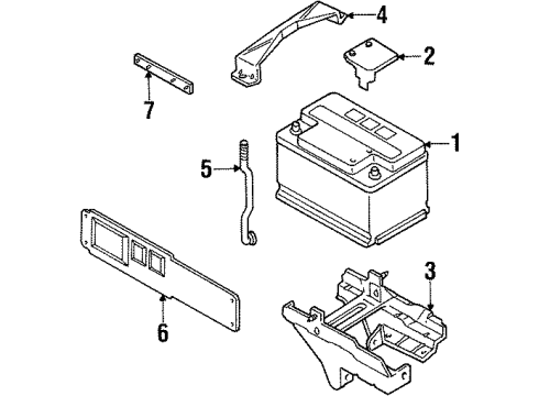 2000 Mercury Mystique Battery Positive Cable Diagram for XS2Z-14300-CA