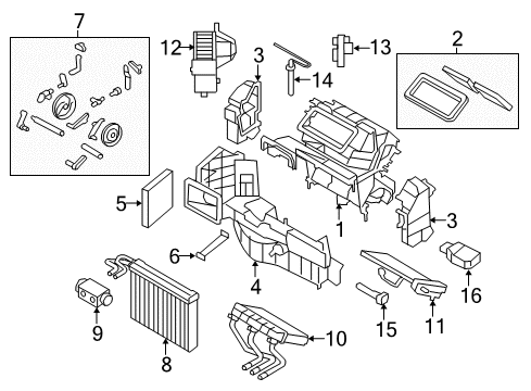 2018 BMW X5 A/C & Heater Control Units Repair Kit, Radio And A/C Control Panel Diagram for 64119388812