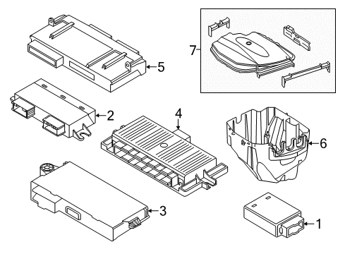 2013 BMW X1 Electrical Components Trailer Towing Modul Diagram for 71606850497