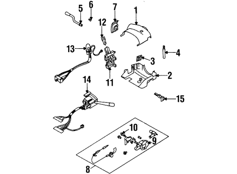 2001 Oldsmobile Silhouette Switches Cover, Steering Column Upper Trim *Neutral Diagram for 26083787