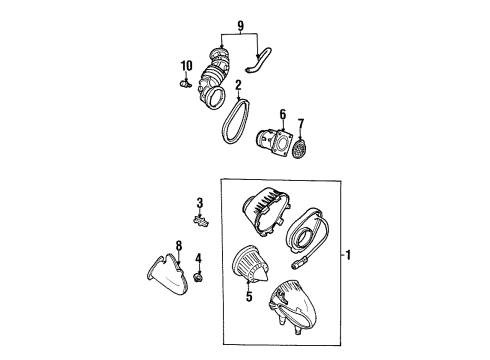 1994 Ford Mustang Filters Air Mass Sensor Gasket Diagram for F4ZZ-9E931-A
