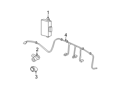 2007 Ford F-250 Super Duty Parking Aid Module Diagram for 4C3Z-15K866-AA