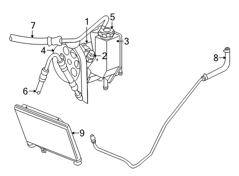 2008 Dodge Viper P/S Pump & Hoses, Steering Gear & Linkage Fitting-Quick Connect Diagram for 68004340AA