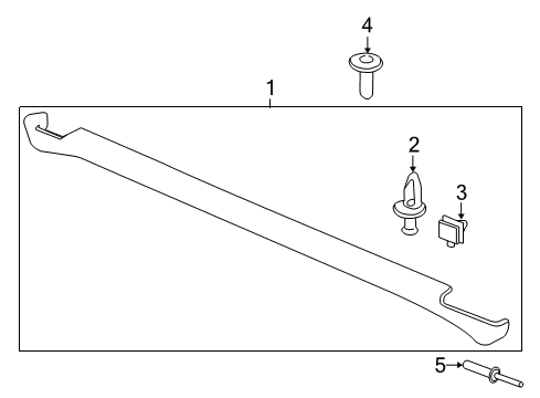 2007 Chevrolet Monte Carlo Exterior Trim - Pillars, Rocker & Floor Rocker Molding Diagram for 15869285