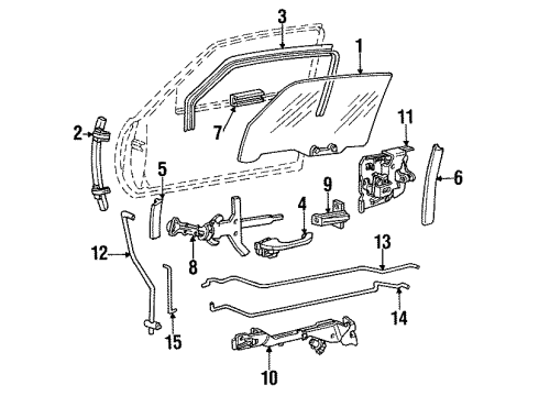 1988 Buick Riviera Glass - Door Switch Module Window 2 Button Diagram for 20601060