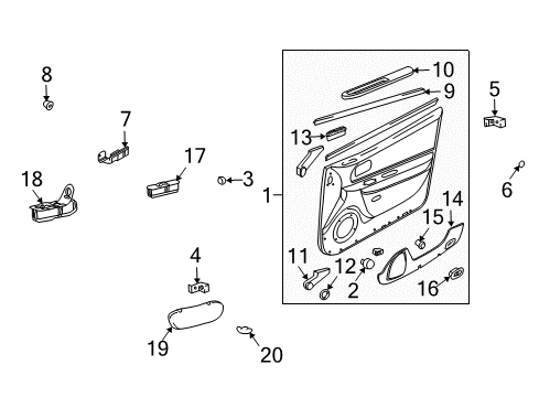 2004 Kia Optima Bulbs Power Window Main Switch Assembly Diagram for 935703C100GJ
