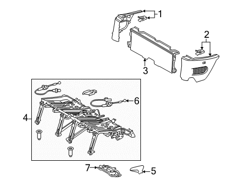 2016 Lexus NX200t Tracks & Components Board, Battery Service Cover Diagram for 58466-78010-C0