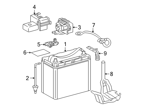 2004 Toyota Prius Battery Fusible Link Cover Diagram for 82821-47050