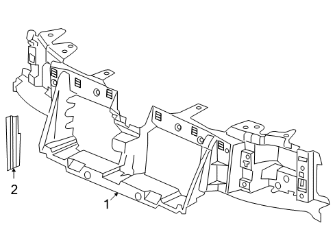 2004 Buick Rainier Front Panel Front Panel Diagram for 15133124