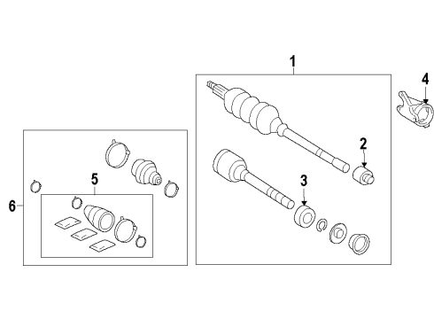 2018 Toyota Sienna Front Axle Shafts & Joints, Drive Axles Axle Assembly Diagram for 43410-08172