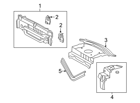 2009 Lexus ES350 Rear Body Panel Sub-Assy, Upper Back Diagram for 64101-33300