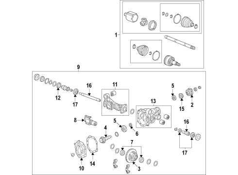 2022 Chevrolet Tahoe Transfer Case Transfer Case Diagram for 84124163