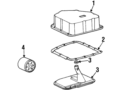 1998 Saturn SL2 Automatic Transmission Filter, Trans Suction Diagram for 21002496