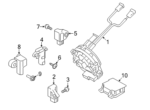 2021 Hyundai Santa Fe Air Bag Components Sensor Assembly-A Type Crash Diagram for 95920-S1000