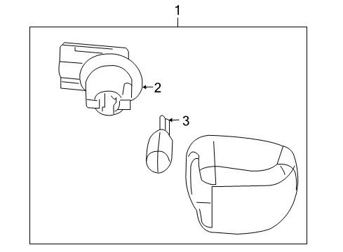 2011 Nissan Armada Bulbs Lamp Assembly-Licence Plate Diagram for 26510-ZQ00A