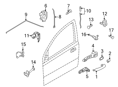 2008 Chevrolet Aveo Switches Control Rod Diagram for 96649043