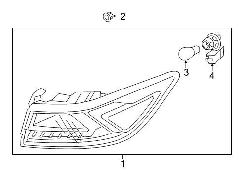 2019 Kia Cadenza Bulbs Lamp Assembly-Rear Combination Diagram for 92401F6020