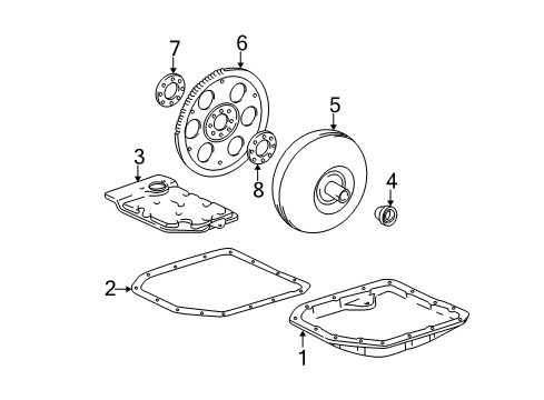 2003 Toyota Solara Automatic Transmission Flywheel Diagram for 13405-28020