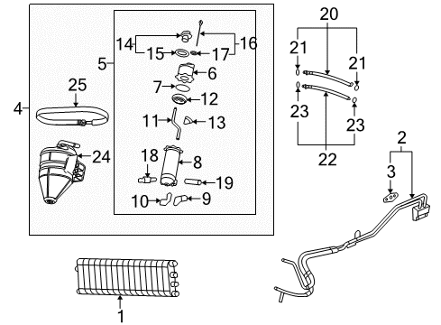 2011 Chevrolet Corvette Powertrain Control Oil Cooler Pipe Diagram for 15848590