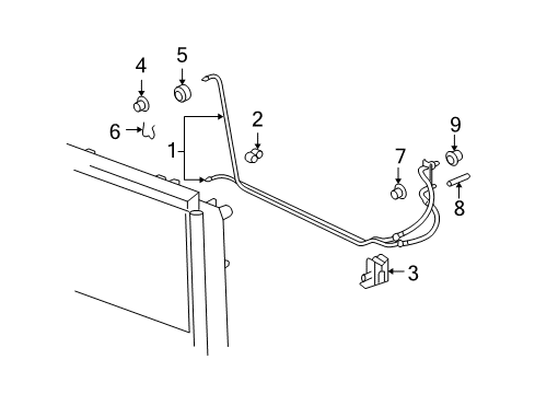 2008 Saturn Aura Trans Oil Cooler Cooler Line Diagram for 15212982