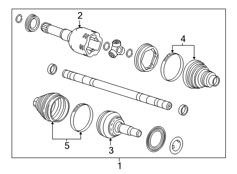 2017 Chevrolet Volt Drive Axles - Front Axle Assembly Diagram for 84227212