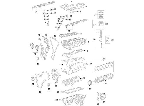 2014 BMW 435i Engine Parts, Mounts, Cylinder Head & Valves, Camshaft & Timing, Oil Pan, Oil Pump, Crankshaft & Bearings, Pistons, Rings & Bearings, Variable Valve Timing Engine Mount Right Diagram for 22116855458