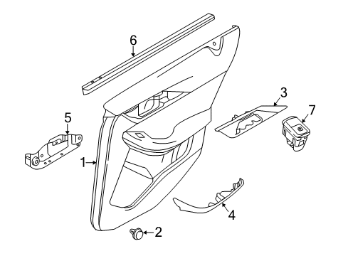 2017 Infiniti QX30 Rear Door Seal-Rear Door Inside, RH Diagram for 82834-5DA0A