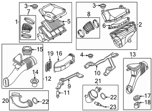 2021 BMW X6 Powertrain Control INTAKE DUCT, RIGHT Diagram for 13718689752