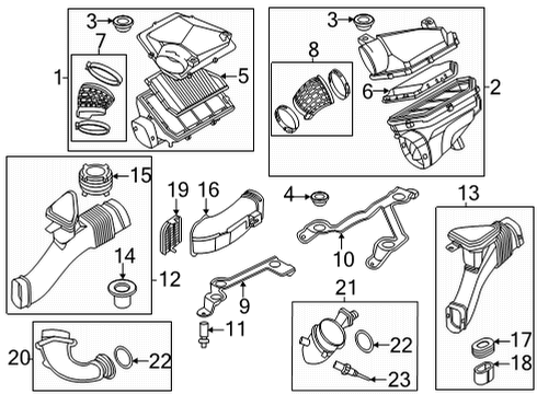 2021 BMW X6 Powertrain Control BRACKET. INTAKE SILENCER Diagram for 13718689760