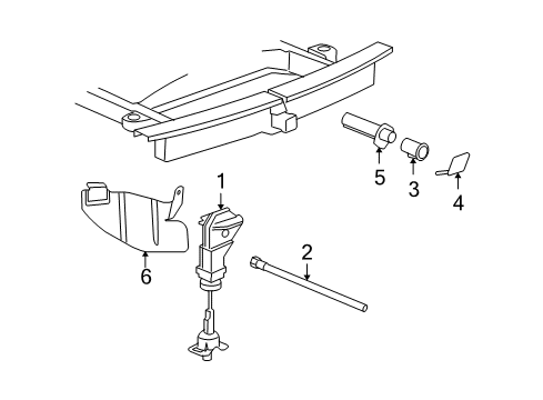 2009 Chevrolet Suburban 2500 Spare Tire Carrier Heat Shield Diagram for 25912229