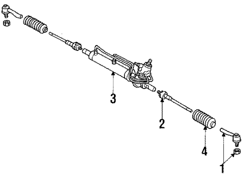 1991 Nissan Maxima P/S Pump & Hoses, Steering Gear & Linkage Gear Assy-Power Steering Diagram for 49200-87E06