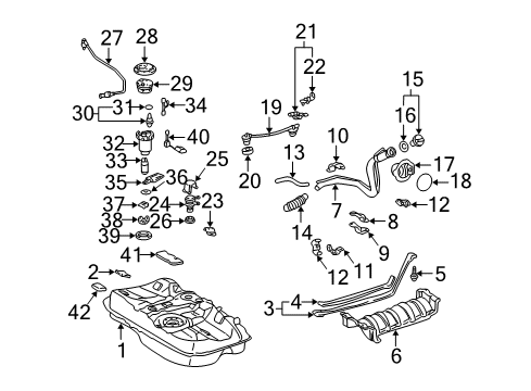 2002 Lexus ES300 Fuel Injection Valve Assy, Intake Air Control Diagram for 17300-20030