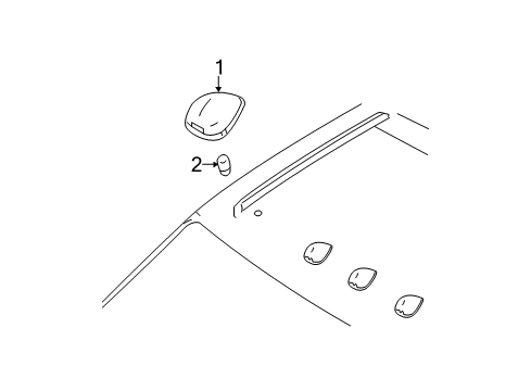 2013 Ford F-250 Super Duty Roof Lamps Roof Lamp Assembly Diagram for 6C3Z-15442-A