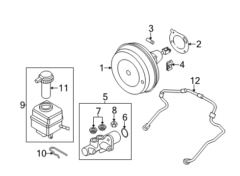 2013 BMW M6 Hydraulic System BRAKE MASTER CYLINDER O-RING Diagram for 34316797869