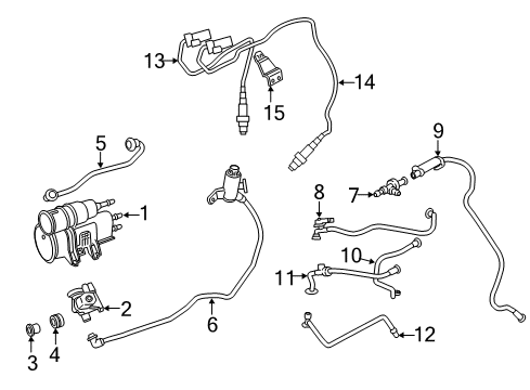 2017 BMW 330e Powertrain Control Activated Charcoal Filter Diagram for 16147387633