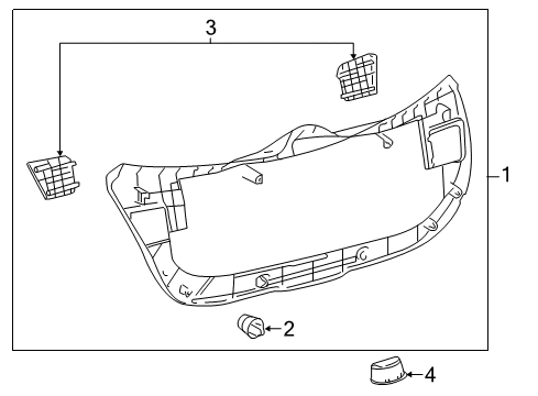 2018 Toyota Yaris Interior Trim - Lift Gate Lift Gate Trim Diagram for 64780-0D010-C0